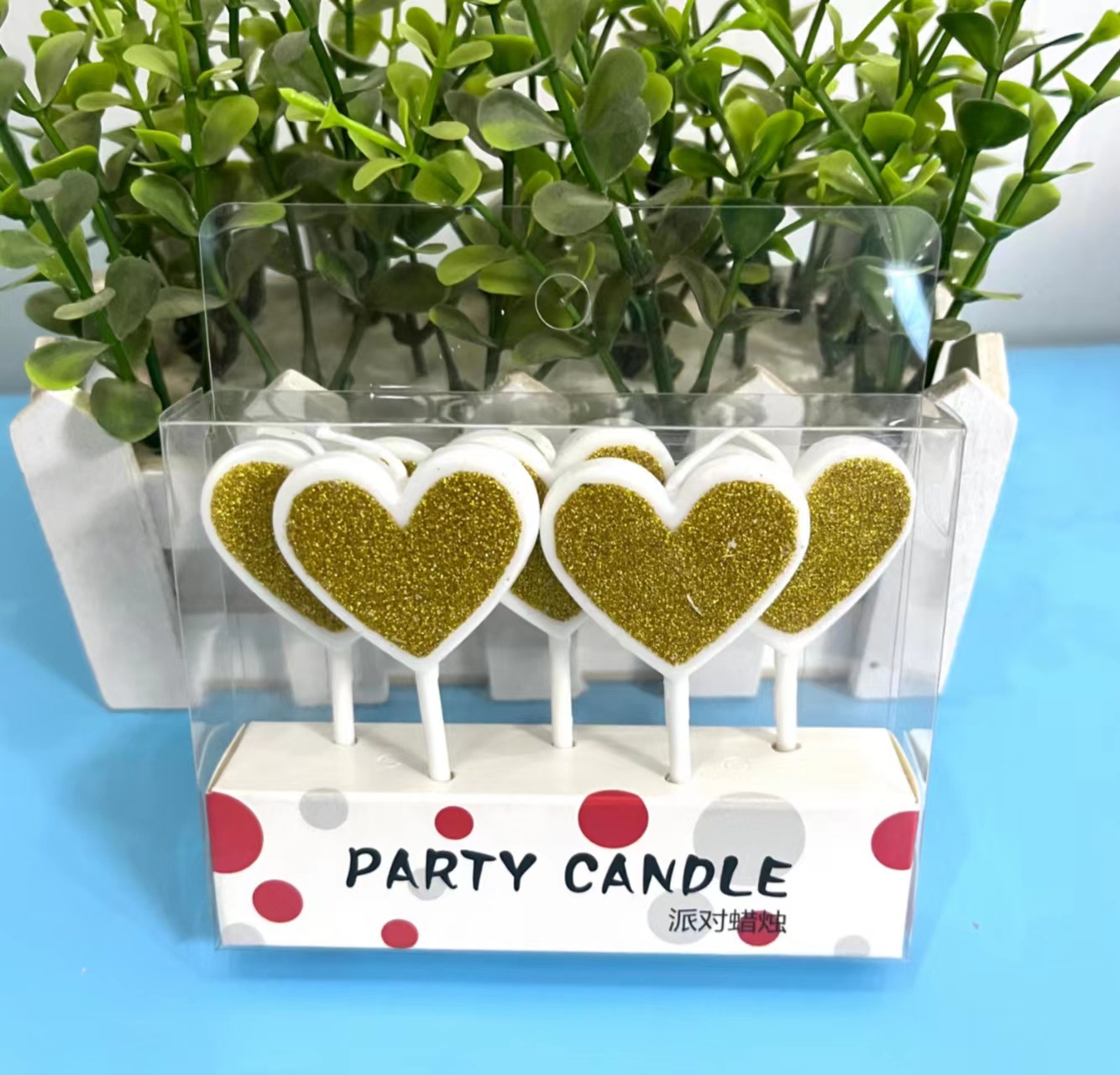 in Stock Supply Gold Powder Stars Heart Birthday Candles Personalized Creative Birthday Cake Party Baking Decoration Candles