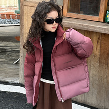 儿童羽绒服女童短款2023新款韩版女童白鸭绒宝宝洋气加厚立领外套