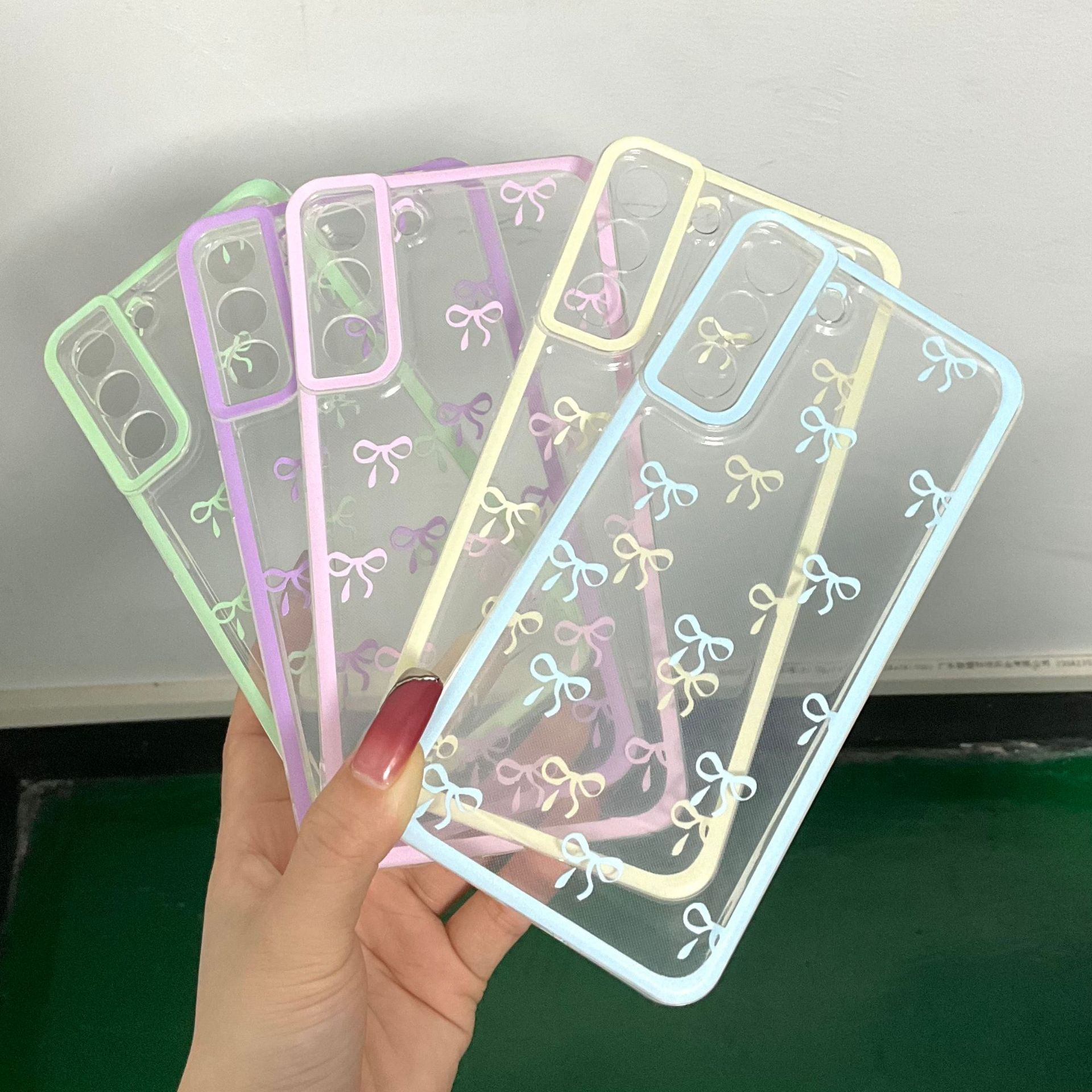 蓝小蝴蝶结新三星适用S25 S24 S23 S22 S21简约卡通S25 Ultra防摔