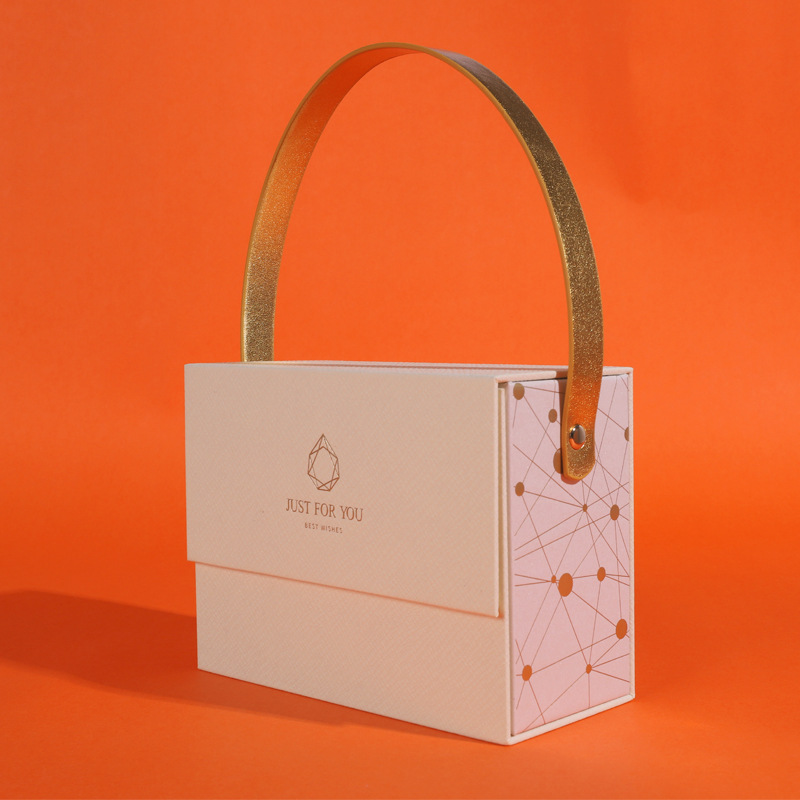 Qixi Valentine's Day Walking Fan Qi Portable Gift Box High Grade Gray Light Luxury Gift Box Xiaohongshu Hot Gift