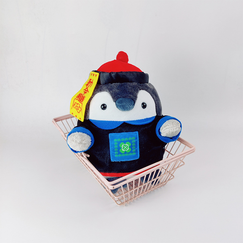 卡通动漫僵尸正能量企鹅公仔万圣节小礼物批发毛绒玩具抓娃娃玩偶