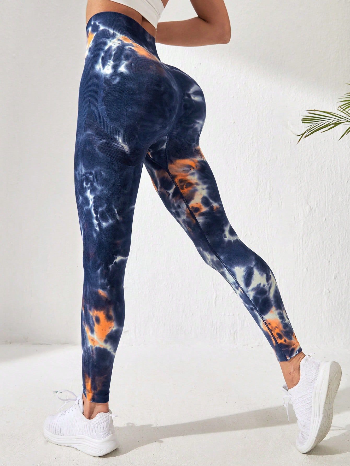 Amazon 2023 Outdoor Sports Three-Color Sports Trousers Hand-Painted Digital Printing Trousers Women's Fitness Slim Legs