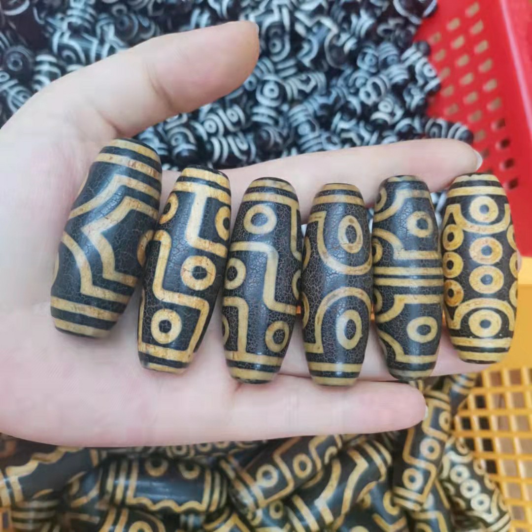 供货工厂直销优品牙黄珍贵风化细腻玛瑙天珠龙纹多图案a-阿里巴巴