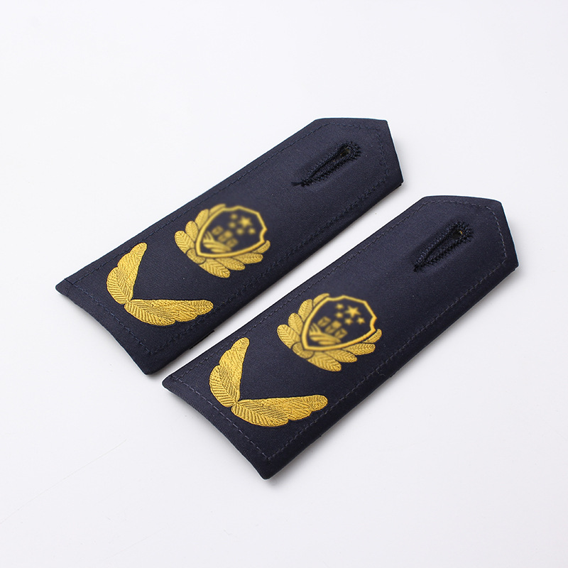 软肩牌简章标志黑色工作服配件肩章肩衔臂章新式标一拐一星