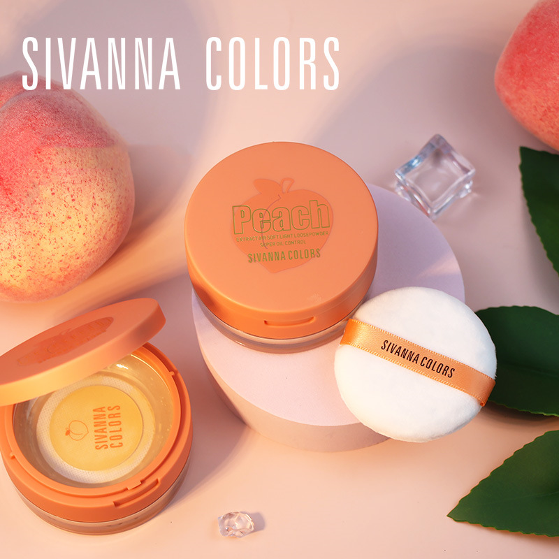 泰国sivanna思薇娜桃系散粉控油防水防汗遮瑕定妆粉 官方旗舰店