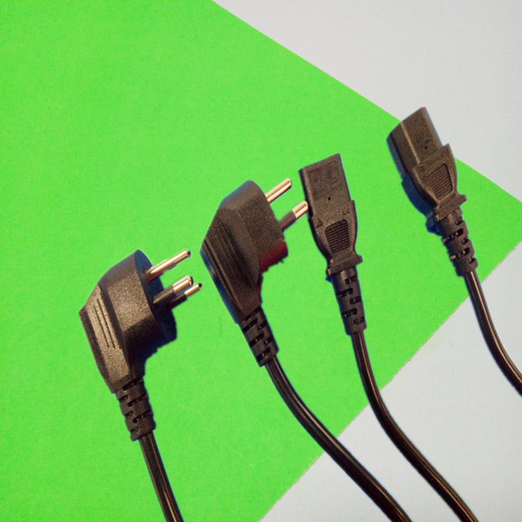 厂家直销泰国tis认证插头线泰式三圆插品字尾泰标三角插电源线
