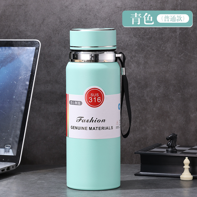 Wholesale Outdoor Large Capacity Sports Kettle Smart 316 Stainless Steel Thermos Cup Men's Business Office Gift Cup