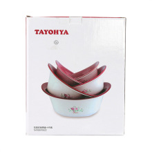 TAYOHYA花园玫瑰果盘十件套TA110201105ZZ家用厨房洗菜盆水果篮