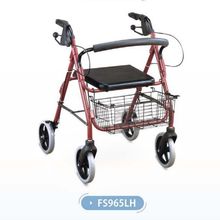 佛山东方老人助行器残疾人轻便四脚行走器带轮可推可坐走路辅助器