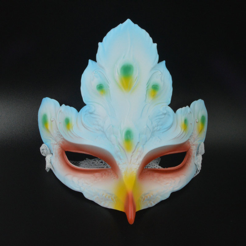 中国风凤凰手绘古风全脸面具网红汉服面罩派对舞会神秘装扮送礼品