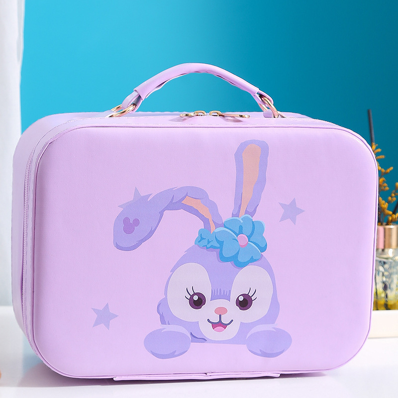 New Cartoon Portable Large Capacity Cosmetic Bag Portable Skin Care Products Storage Box Female Cute Cartoon Size Makeup