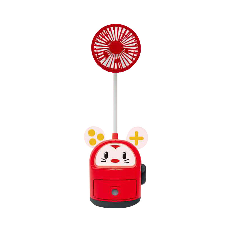 23 New with Night Light Cute Mouse USB Small Fan Angle Adjustable Second Gear Wind Charging Student Multi-Function Electric Fan