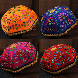 新疆舞蹈帽子女维吾尔族舞台演出六角帽少数民族舞蹈艺考头饰道具