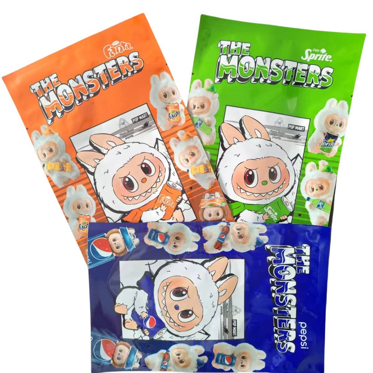 百事雪碧芬达盲袋自封袋搪胶毛绒玩偶包装袋空袋子玩具盲盒密封袋