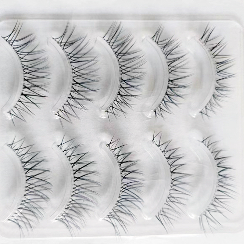 T02 Air Sense Five Pairs Pack Sheer Root False Eyelashes Chemical Fiber No Makeup Nude Makeup Pinduoduo Best-Selling in Stock Wholesale Price