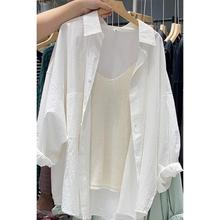 白色衬衫女2024春季新款高级感法式夏季长袖上衣韩版宽松衬衣外套