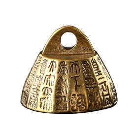 古玩纯铜空心秤砣小摆件文房铜器把玩件浮雕铜摆件称心如意摆件