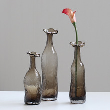 欧式玻璃透明花插花器现代创意简约客厅摆件时尚高端礼品乔治花瓶