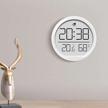 纤薄温湿度计时钟室内家用电子闹钟厨房数显闹钟壁挂式室温表2303