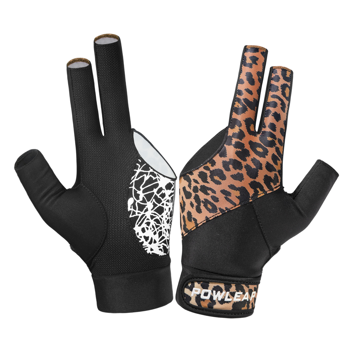 台球手套三指桌球斯诺克手套男女露指撞球手套单只装左右手通用