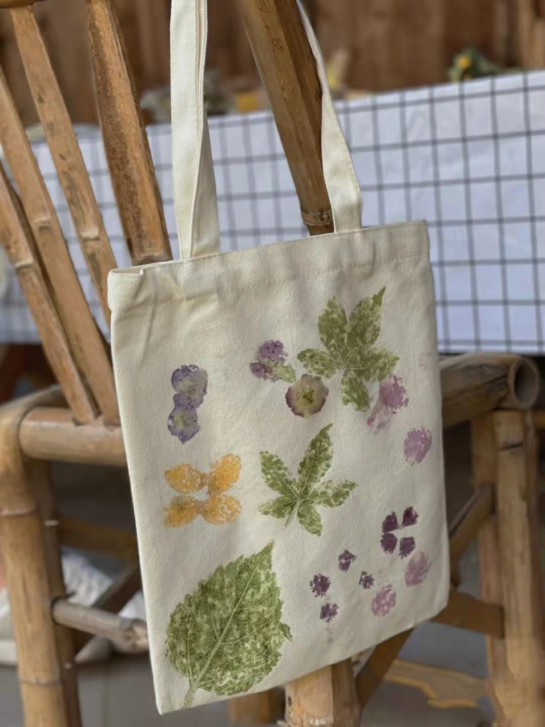 扎染布植物拓染布蜡染草木染纯棉白布扎染围巾方巾手工diy布料