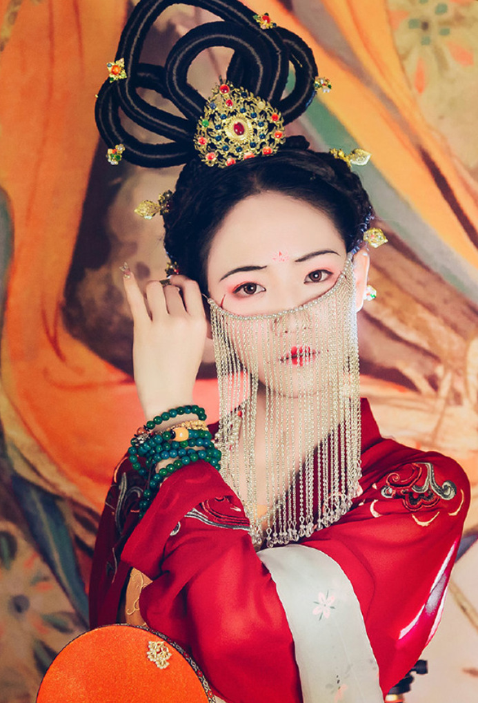 敦煌演出造型仙女琵琶舞飞天发髻古风发包唐风发型古装汉服假发