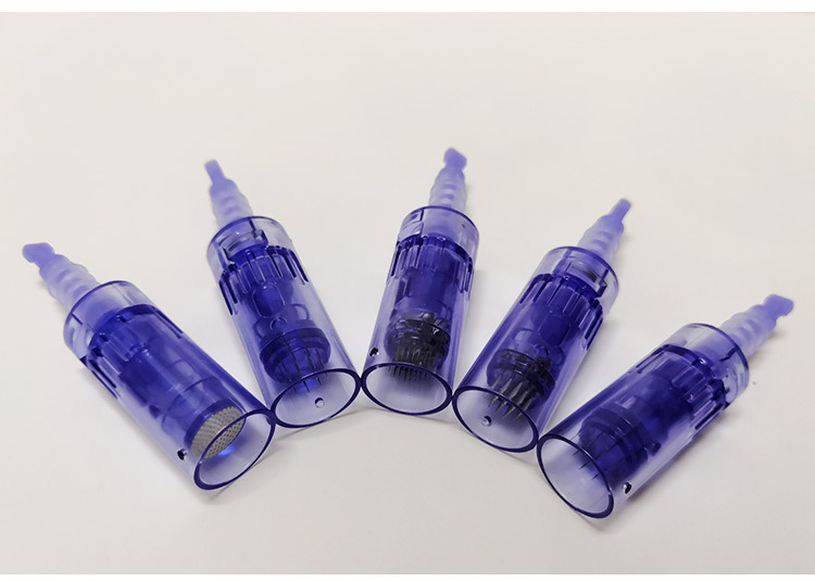 a1系列蓝色卡扣微针针头 飞梭仪针头电动微针头微针笔针头12针