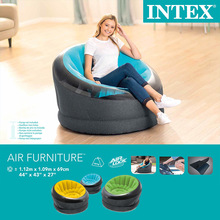 INTEX 68582 休闲植绒充气沙发 户外发脚凳充气沙发室内休息