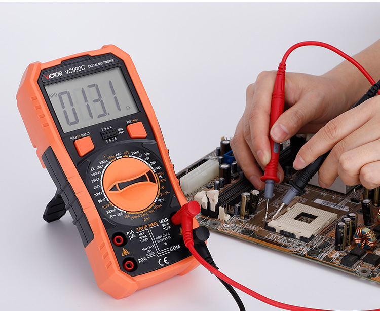 正品胜利万用表vc890dc890c 数字万用表高精度万能表电容防烧