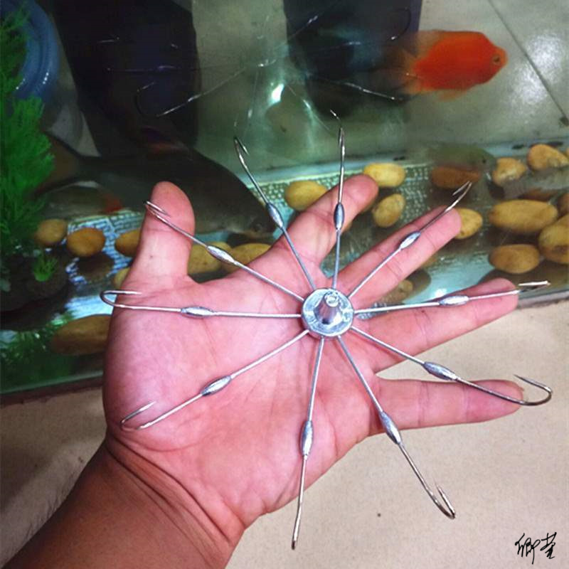 钓螃蟹盘钩挂鱼河蟹钓鱼大号八爪可视大闸蟹挂钩鲫鱼蟹子爆炸钩