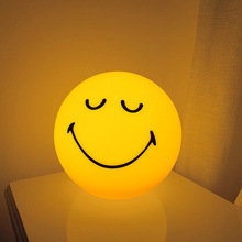 笑脸灯卧室床头小夜灯创意氛围卡通可爱造型充电台灯儿童生日礼物