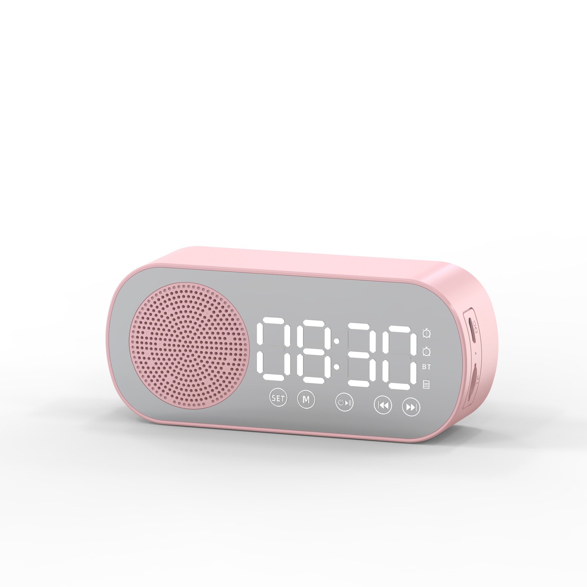 Cross-Border Clock Speaker Bluetooth Speaker Gift Clock Alarm Clock Smart Speaker Subwoofer Card Desktop Mini Speaker