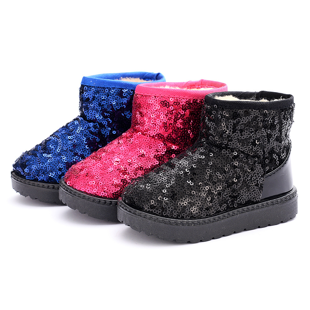 Children's Shoes Wholesale Children's Snow Boots Sequins Children Boots Baby Snow Boots Factory Direct Sales One Piece Dropshipping