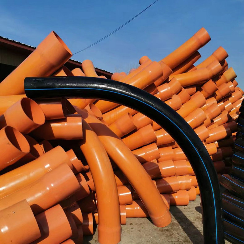 厂家供应pvc风电大倍弧形大弯 电力管大弧弯 pe桥梁排水s形大弯头