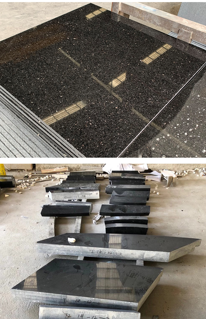 厂家直供黑金沙石材园林水景石材黑金沙磨光面弧形树池可定制