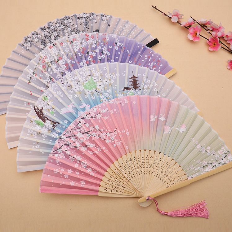 fan wholesale factory direct sales foreign trade scenic spot small folding fan erqing folding fan female chinese style folding fan student gifts