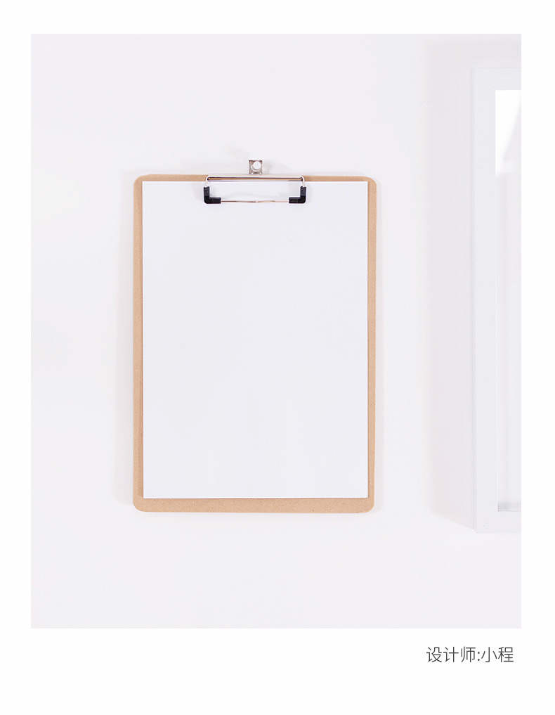 a5木质写字板夹子书写垫板酒店餐馆小号点菜板纸张收纳抄写木板夹