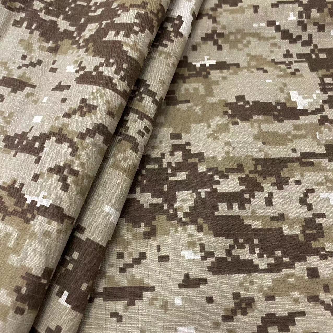 【现货供应】全棉格子迷彩印花布 数码三立格提花布 防撕裂格子布