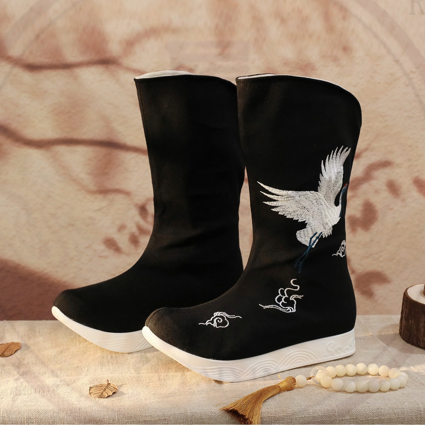 履泰欣古装旅拍马面裙皂靴古风男汉服靴子武侠服魏晋制古代朝靴子