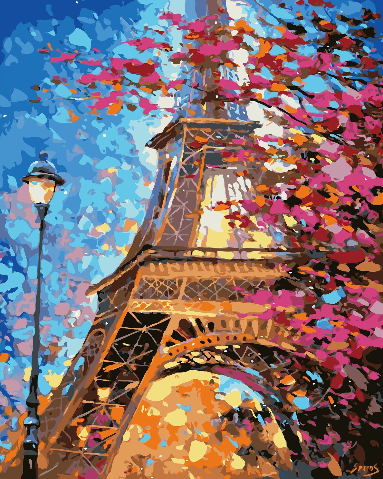 数字油画厂家批发diy亚马逊跨境外贸填充手绘画装饰画风景可定制