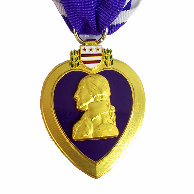 仿古工艺品美国美军荣誉勋章战伤紫色紫心勋章徽章l305-1