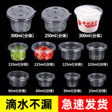 一次性汤杯带盖密封酱料杯塑料打包盒商用小碗汤盒