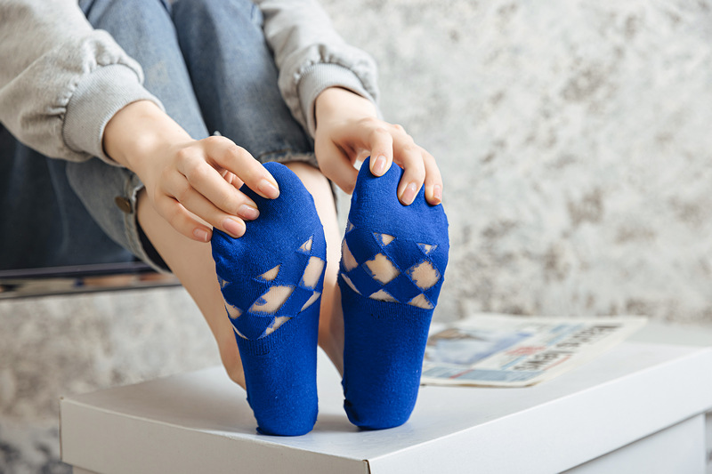 克莱因蓝袜子女短袜浅口春夏季超薄字母日系低帮隐形船袜女