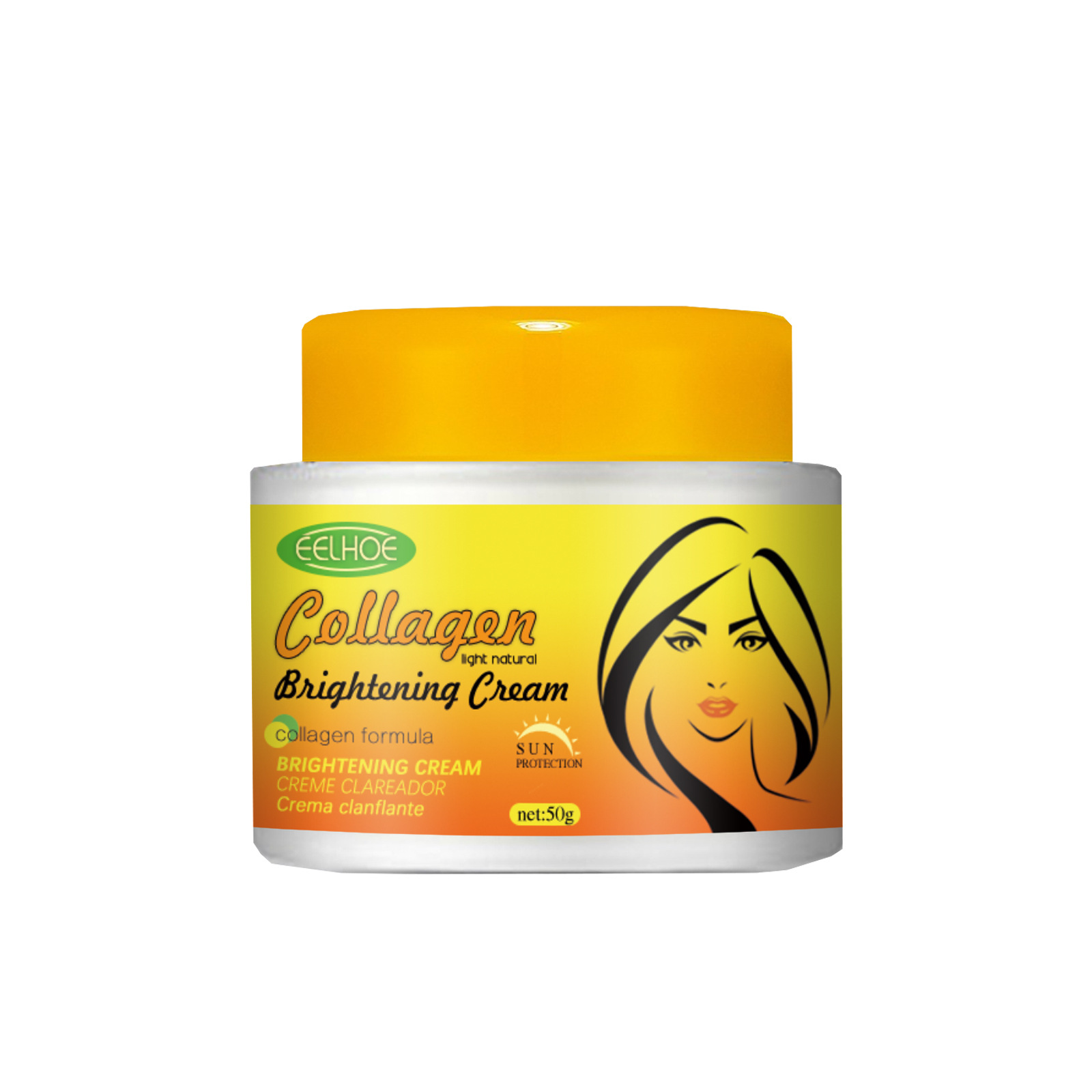 Eelhoe Collagen Lightening Cream Moisture Replenishment Fade Facial Fine Lines Plump Facial Skin Cream