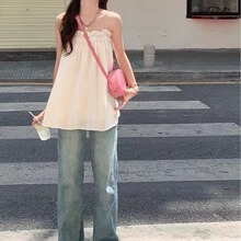 小咸露思同款吊带背心女夏季新款超好看韩系别致辣妹无袖上衣潮流