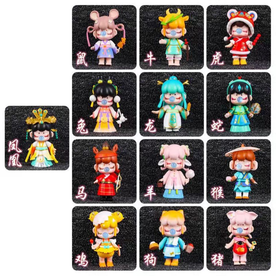 若来十二生肖系列盲盒手办玩具摆件男孩女孩儿童生日礼物隐藏凤凰
