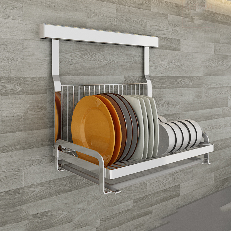 0成交855件不锈钢厨房置物架壁挂免打孔墙上挂杆挂架刀筷架碗盘