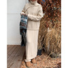 Wan Wei Thirteen 2022 new pattern Autumn and winter Lazy thickening Shawl Retro skirt sweater Three suit
