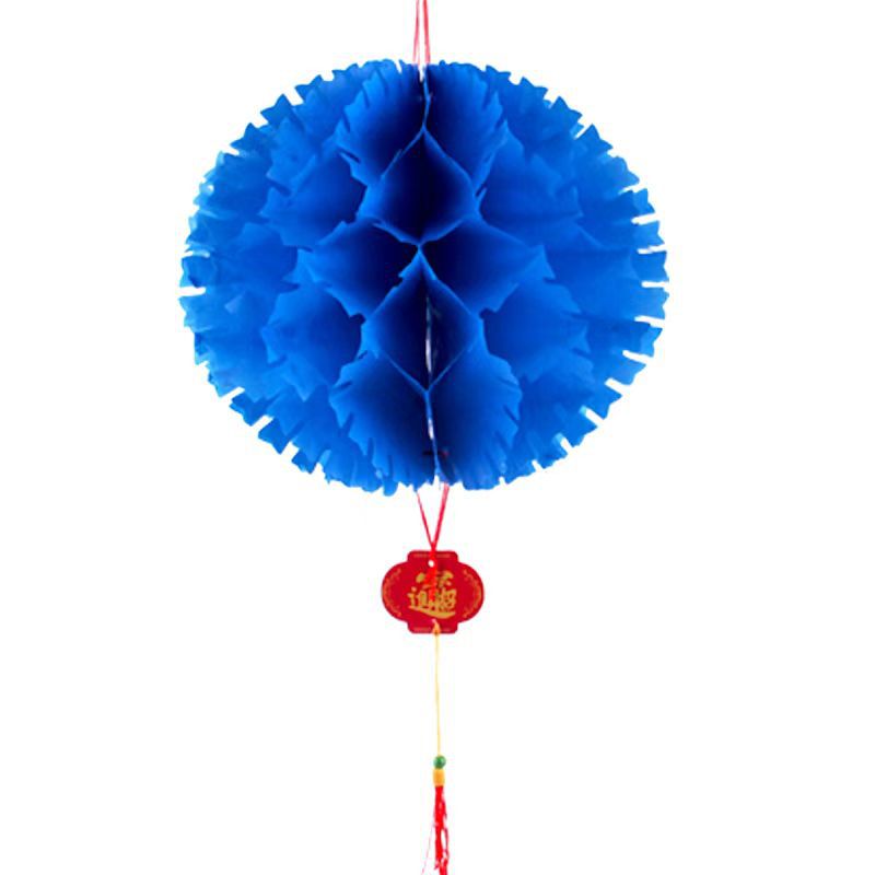 五彩刺球灯彩色塑纸折叠小灯笼节日婚庆挂饰幼儿园刺球蜂窝圆新年
