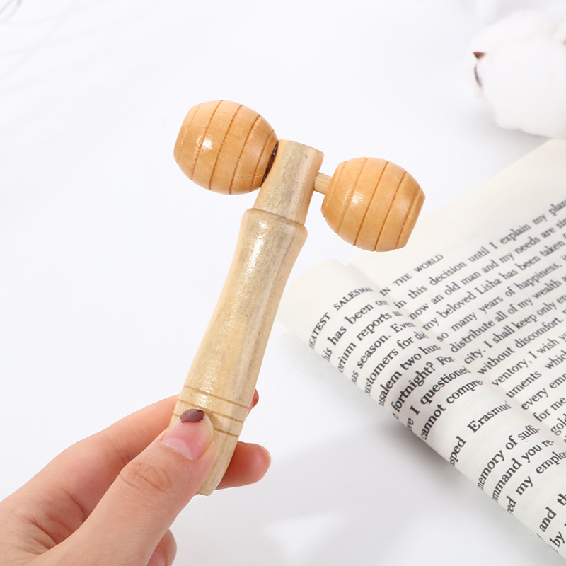 Wooden Massager Foot Massage Hand Push Roller Slingshot Shoulder Neck Waist Head Face Plastic Massage Instrument Tools Wholesale